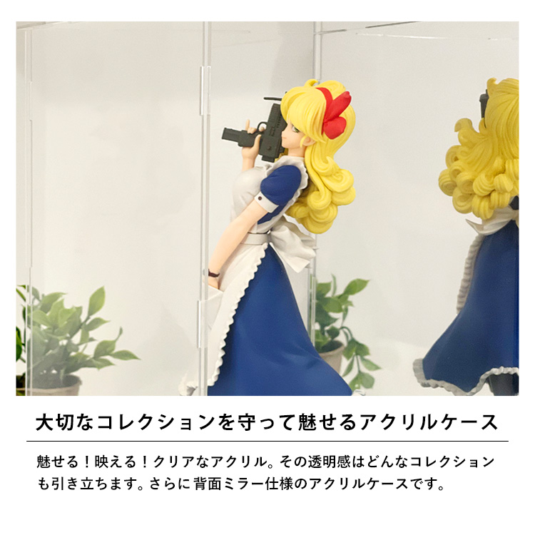 アクリルコレクションケースLightning 背面ミラー 幅30cm×奥行15cm×高さ15cm 組立品