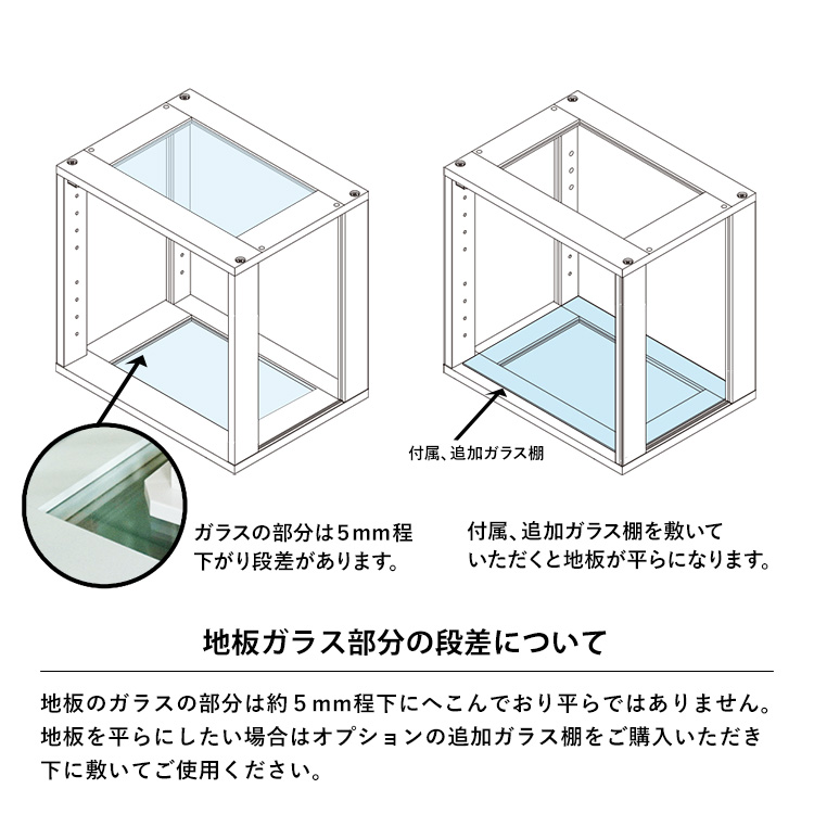 Cubebox ガラス扉 側面ガラス・天板ガラス・地板ガラスタイプ キューブボックス 幅38.1×奥行28.5×高さ38.1cm 組み合わせ自由カラーボックス コレクションケース 木製 家具 収納 地球家具オリジナル