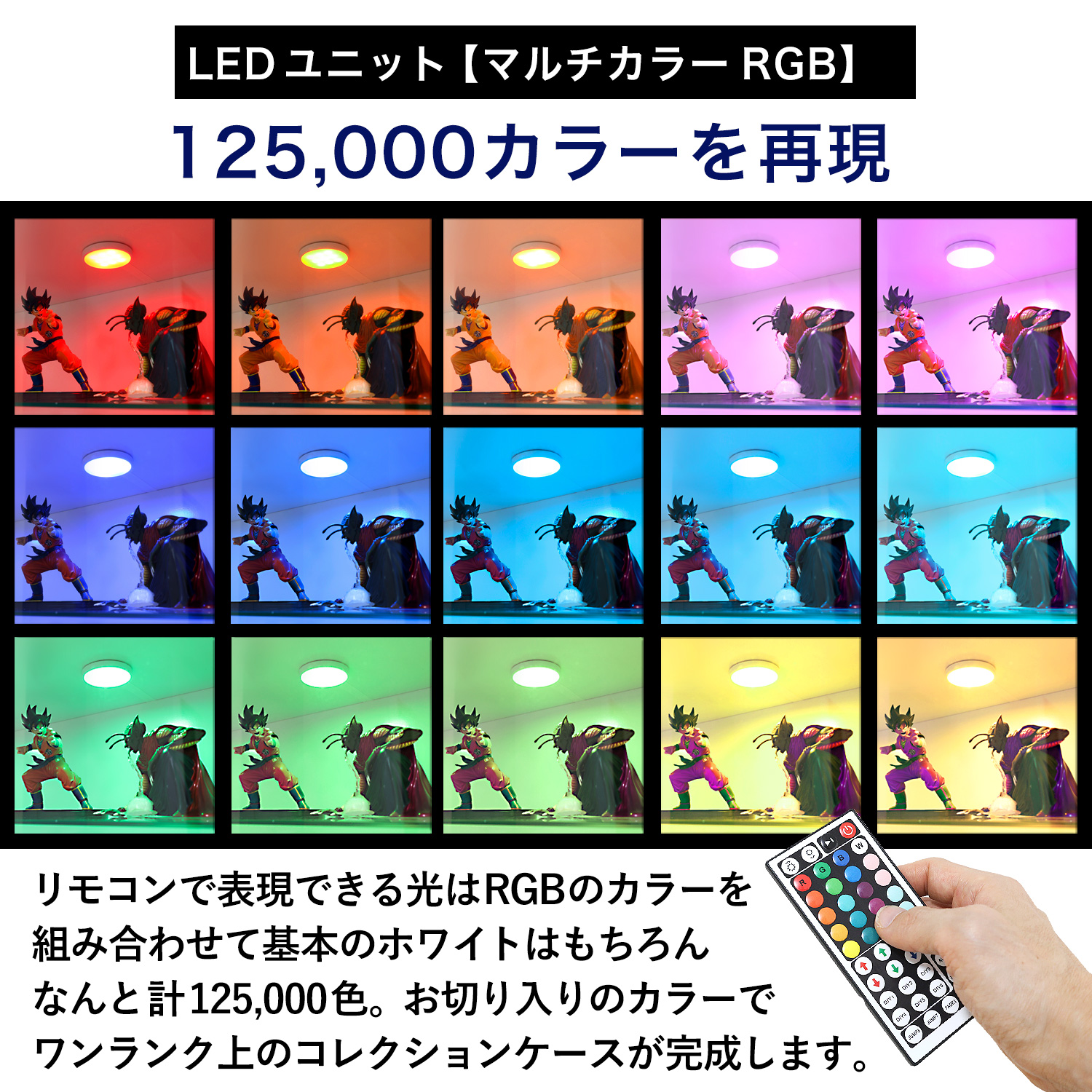 キューブボックス CCB CubeboxCCB ワイド幅76cm ガラス引き戸タイプ 本体+背面ミラー+LEDユニットセット
