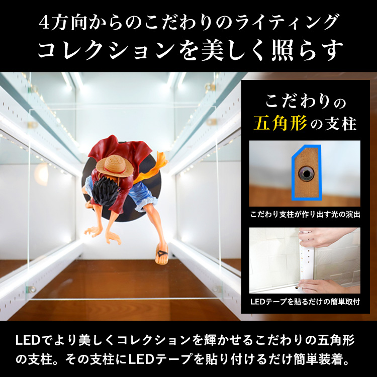 地球家具ライティングガラスコレクションケースGiornワイドタイプ専用LEDユニット単品