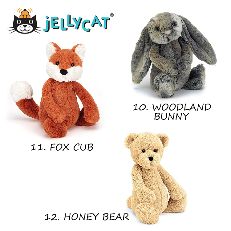 ジェリーキャット ぬいぐるみ　ELEPHANT、WOODLAND BUNNY、FOX CUB、HONEY BEAR