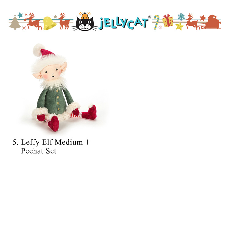 ジェリーキャット ぬいぐるみ ペチャットセット　5.Leffy Elf Medium+Pechat Set
