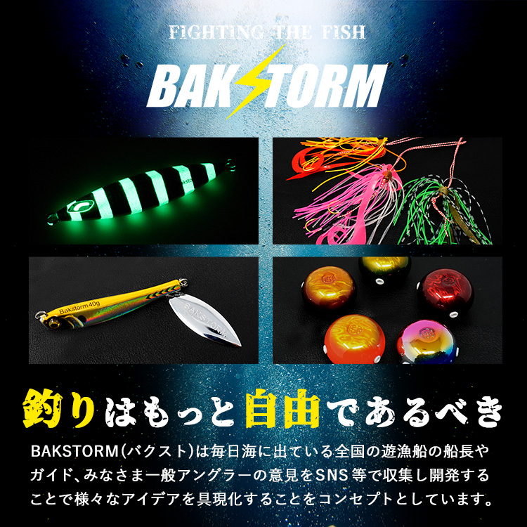 BAKSTORM ハイクオリティシングルフック 2本入り フロント リア アシストフック ジギング 青物 ヒラメ マゴチ サゴシ タチウオ ロックフィッシュ 釣り 釣具 バクスト