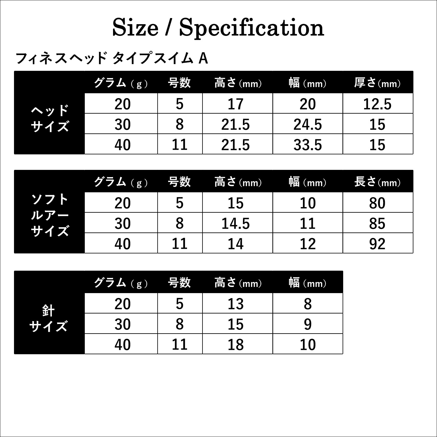 フィネスヘッドTypeSwimA
