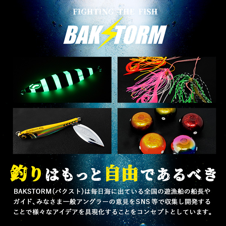 BAKSTORM アシストフック シャープタイプ 細軸 ダブルフック 2本入り